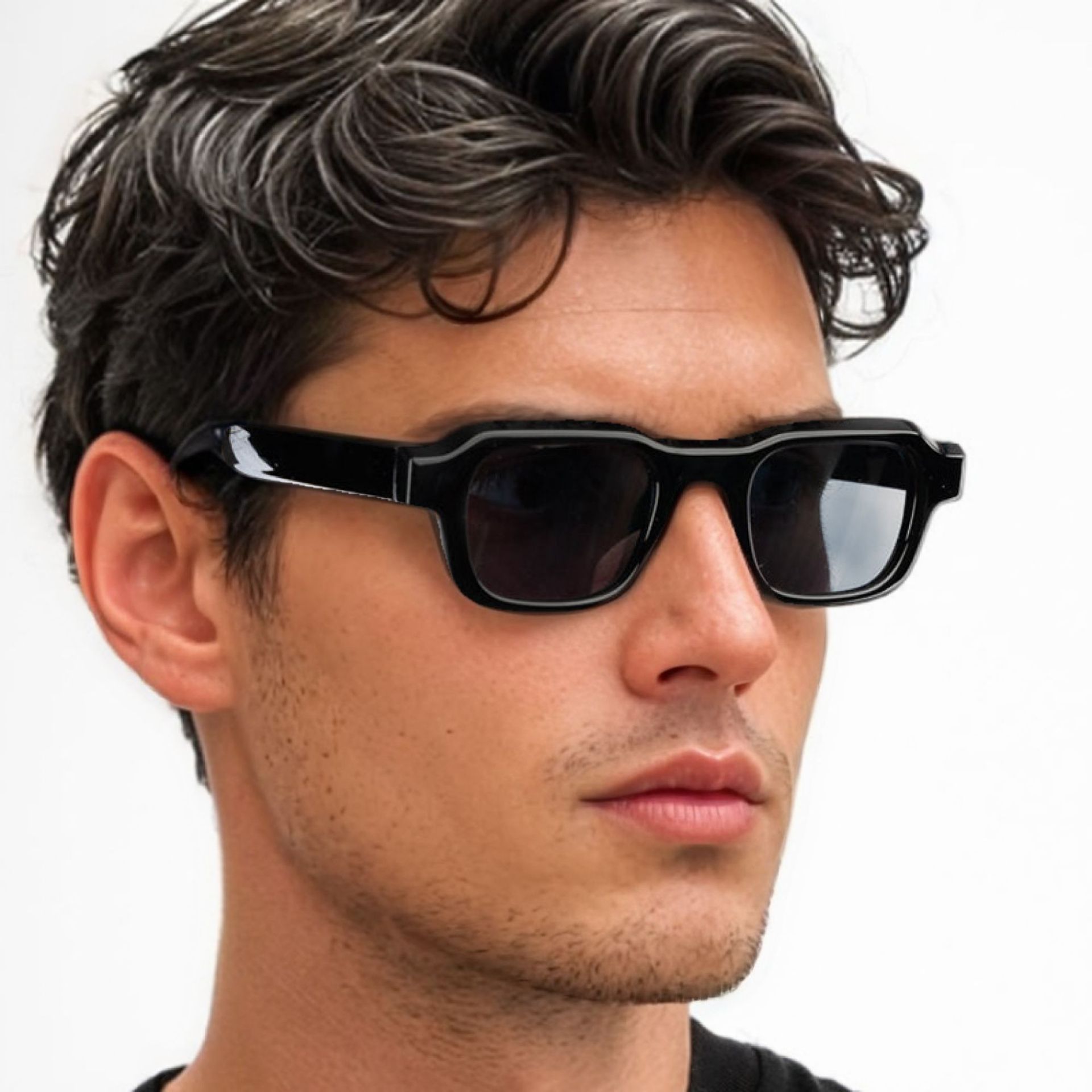 Vintage Fashion Glasses - แว่นกันแดดทรงสี่เหลี่ยมวินเทจสำหรับผู้หญิง แฟชั่นย้อนยุค แบรนด์หรู ดีไซน์สวย ป้องกันรังสียูวี 400