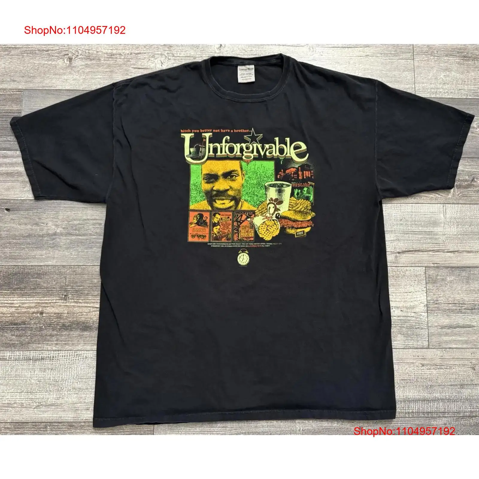 Vintage Fashion Youtubers - Unforgivable FSG T เสื้อไก่แซนวิชวาฟเฟิล Fries Viral