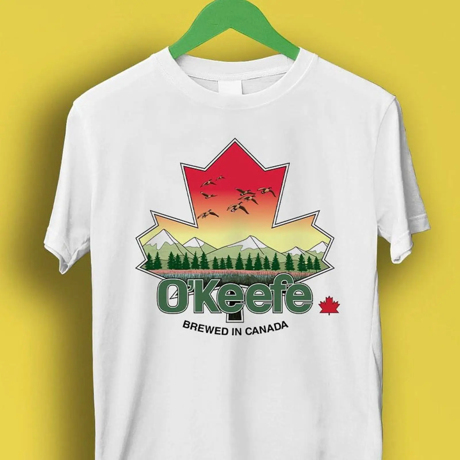 Vintage Fashion Canada - เสื้อยืดลำลองธีมเบียร์เมเปิลลีฟ โอคีฟฟ์ บริวด์ อิน แคนาดา เหมาะสำหรับแฟชั่นวินเทจ