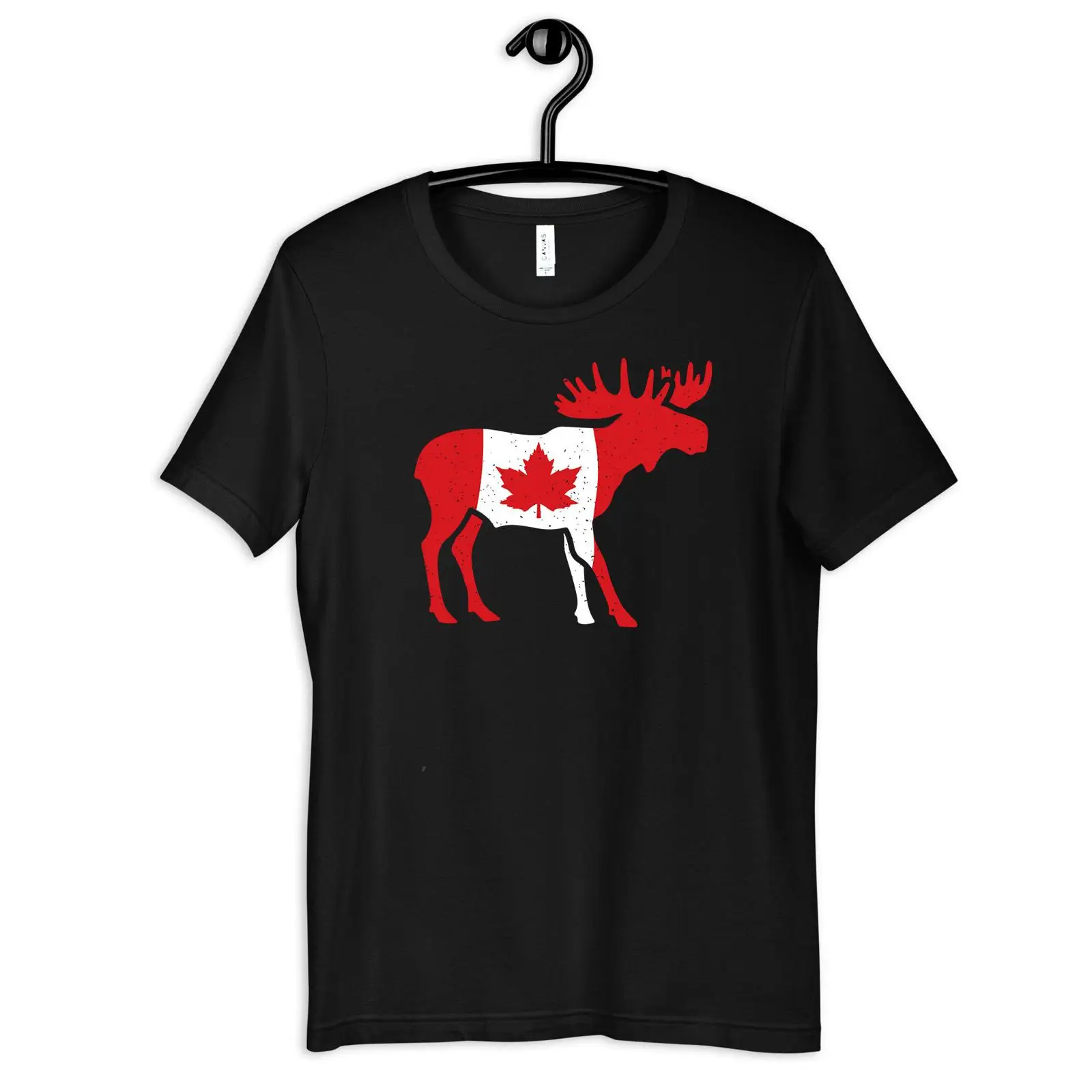 Vintage Fashion Canada - เสื้อยืดลายกวางมูสแคนาดา ลายธงใบเมเปิ้ล เสื้อผ้าวันแคนาดา สำหรับเด็ก สไตล์วินเทจ ผ้าเนื้อนุ่ม