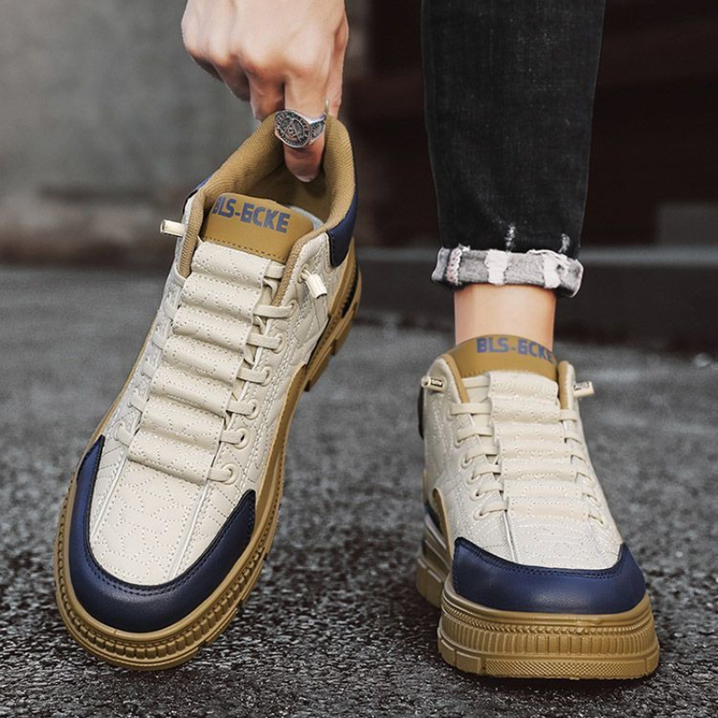 Vintage Fashion For Men - รองเท้าบูทผู้ชายแบบสวม สไตล์แพลตฟอร์ม สำหรับฤดูใบไม้ผลิและฤดูใบไม้ร่วง ดีไซน์ทันสมัย ปี 2025