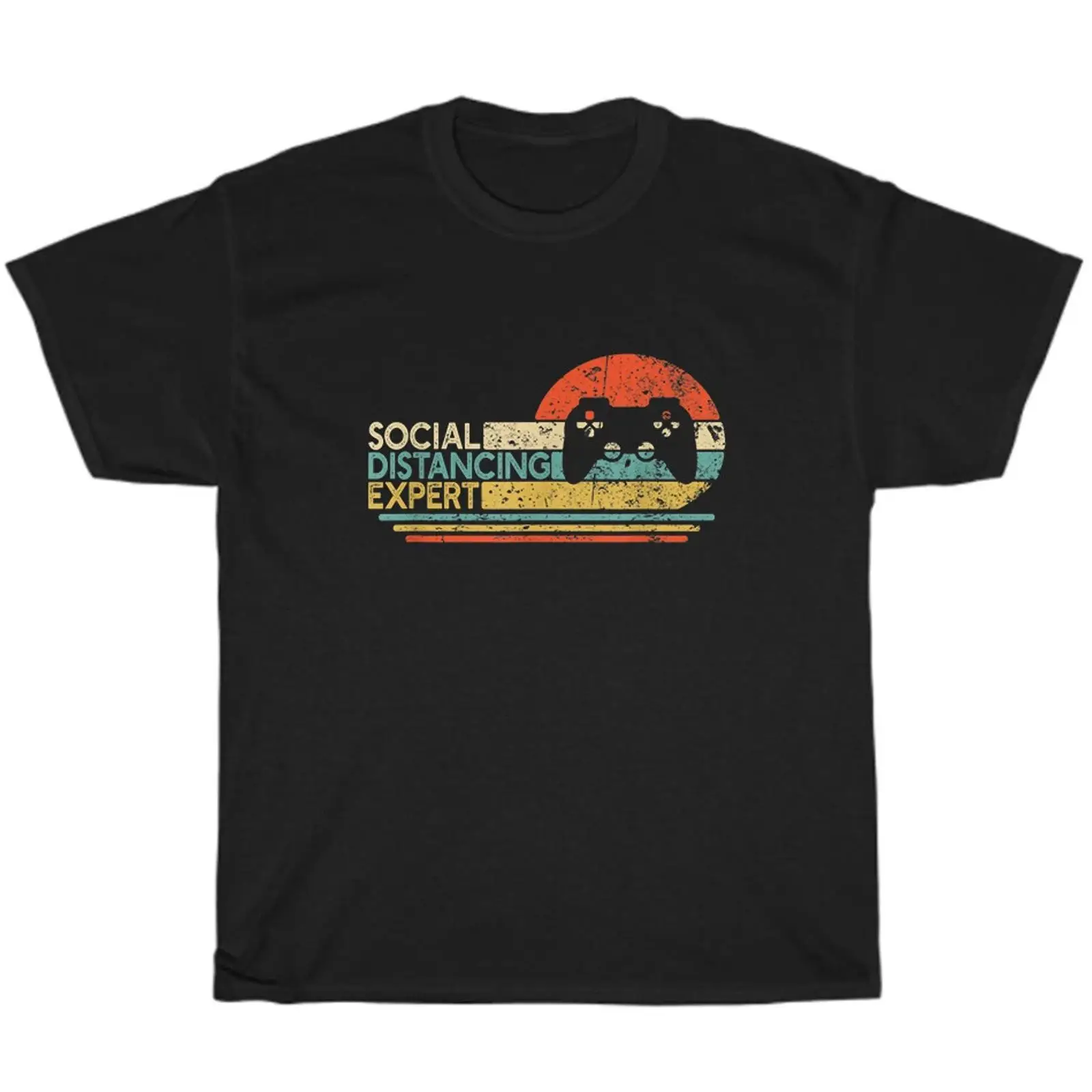 Vintage Fashion Expert - เสื้อยืดเกมเมอร์วินเทจลายผู้เชี่ยวชาญด้านการเว้นระยะห่างทางสังคม ตลก วินเทจ สตรีทแวร์ ยืดได้ แฟชั่น