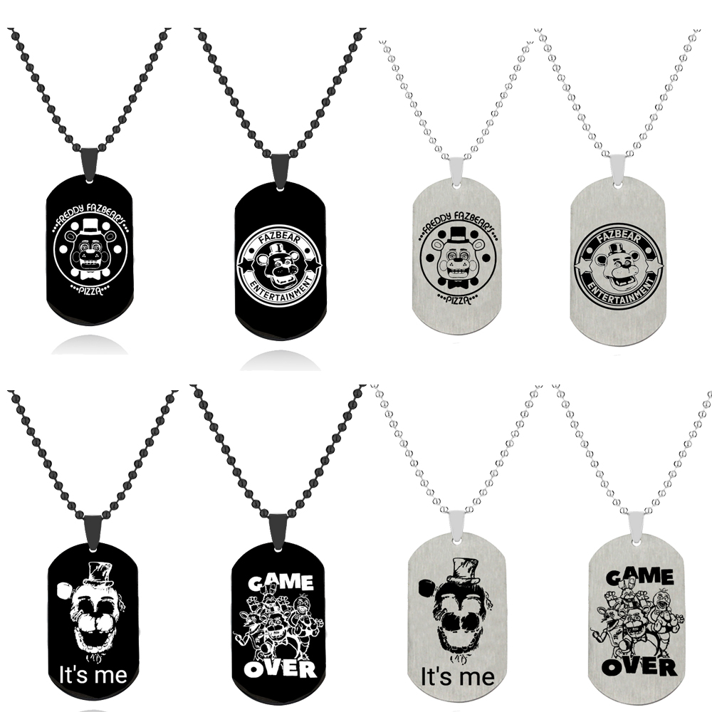 Vintage Fashion Tags - สร้อยคอจี้รูปสุนัขฟิกเกอร์ตัวการ์ตูนตุ๊กตา Stitch รูปเฟรดดี้ kalung Baja Tahan