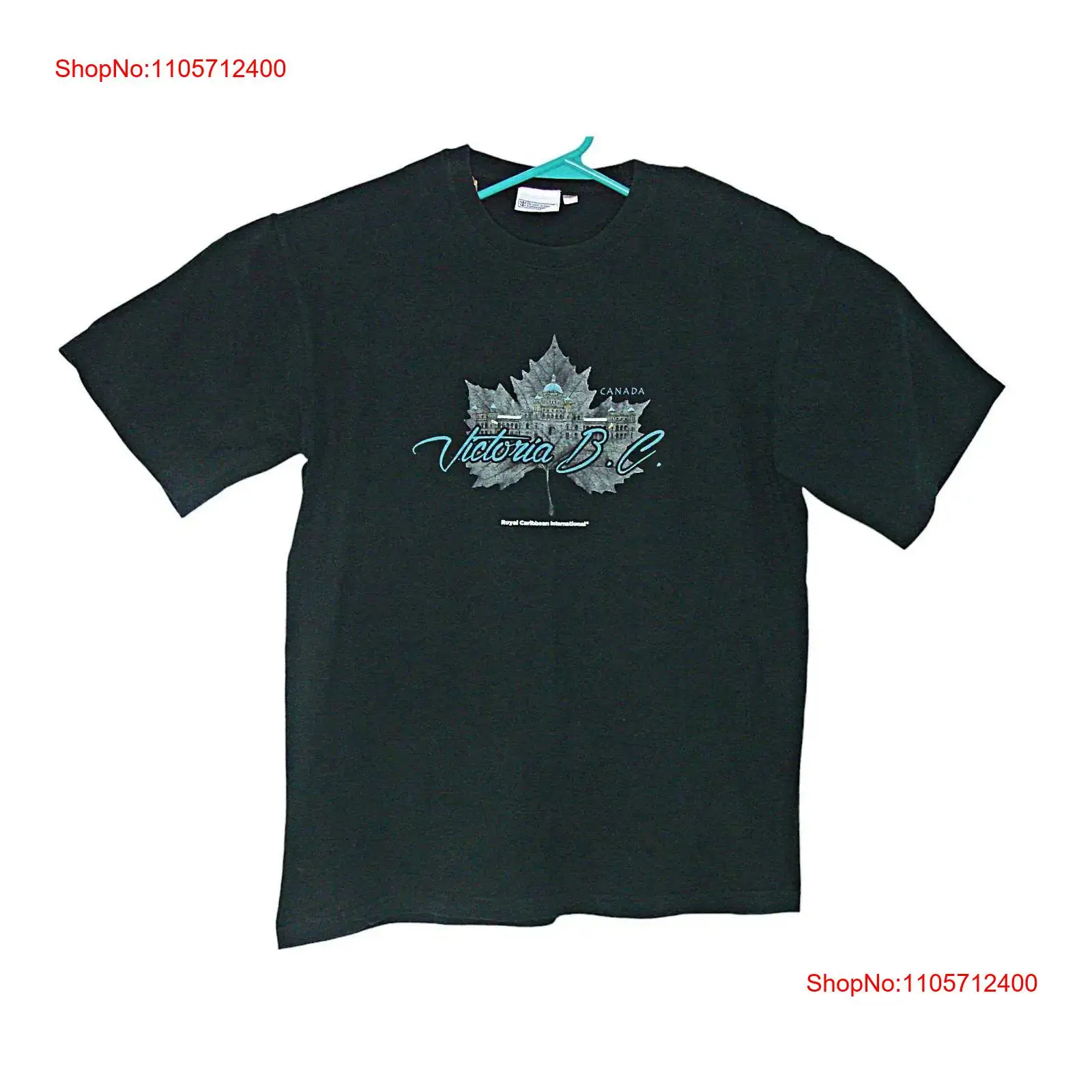 Vintage Fashion Canada - เสื้อยืดวินเทจ Royal Caribbean Black Victoria B