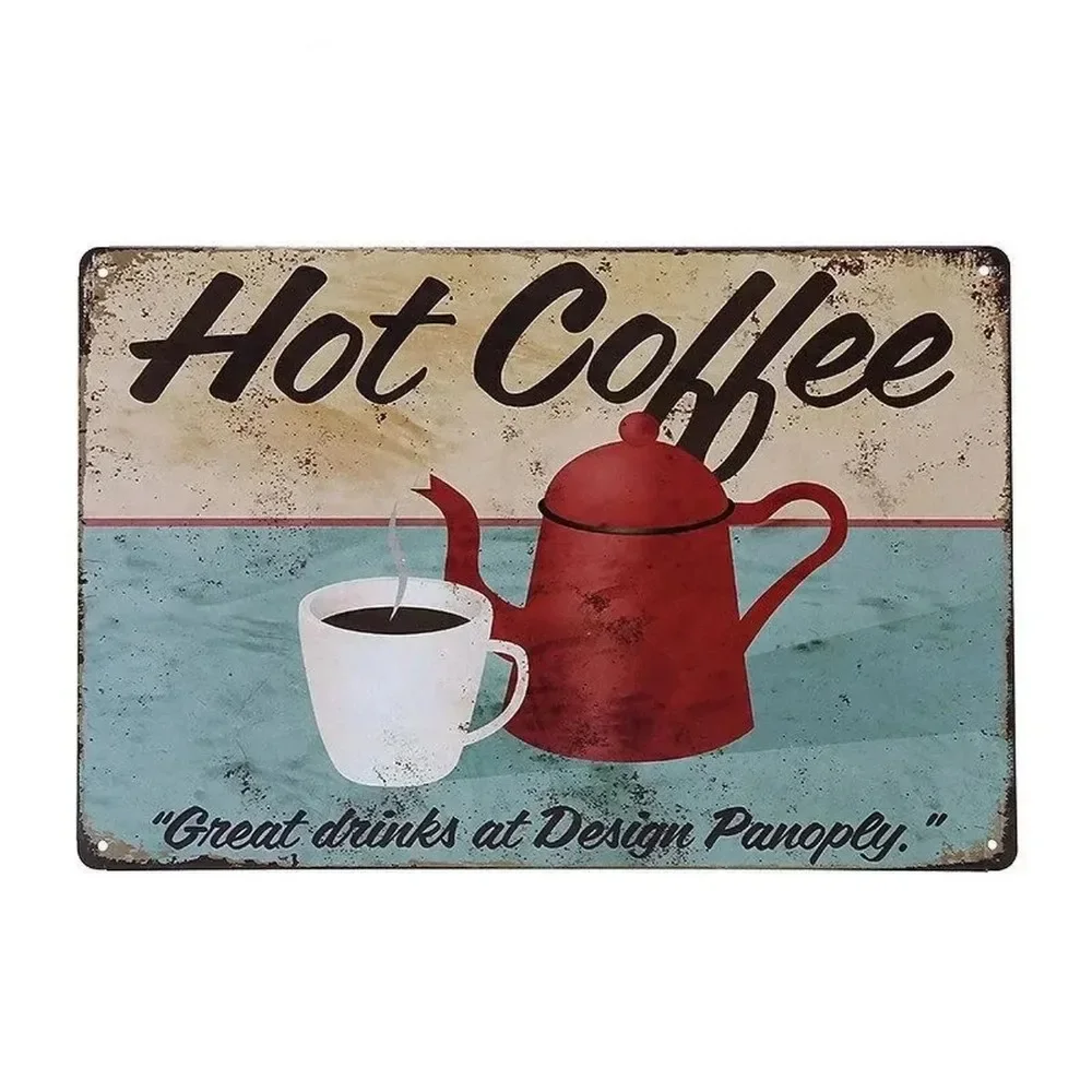 ป้ายโลหะติดผนังลายกาแฟ ของตกแต - Vintage Fashion Wall Art บทวิจารณ์และราคา