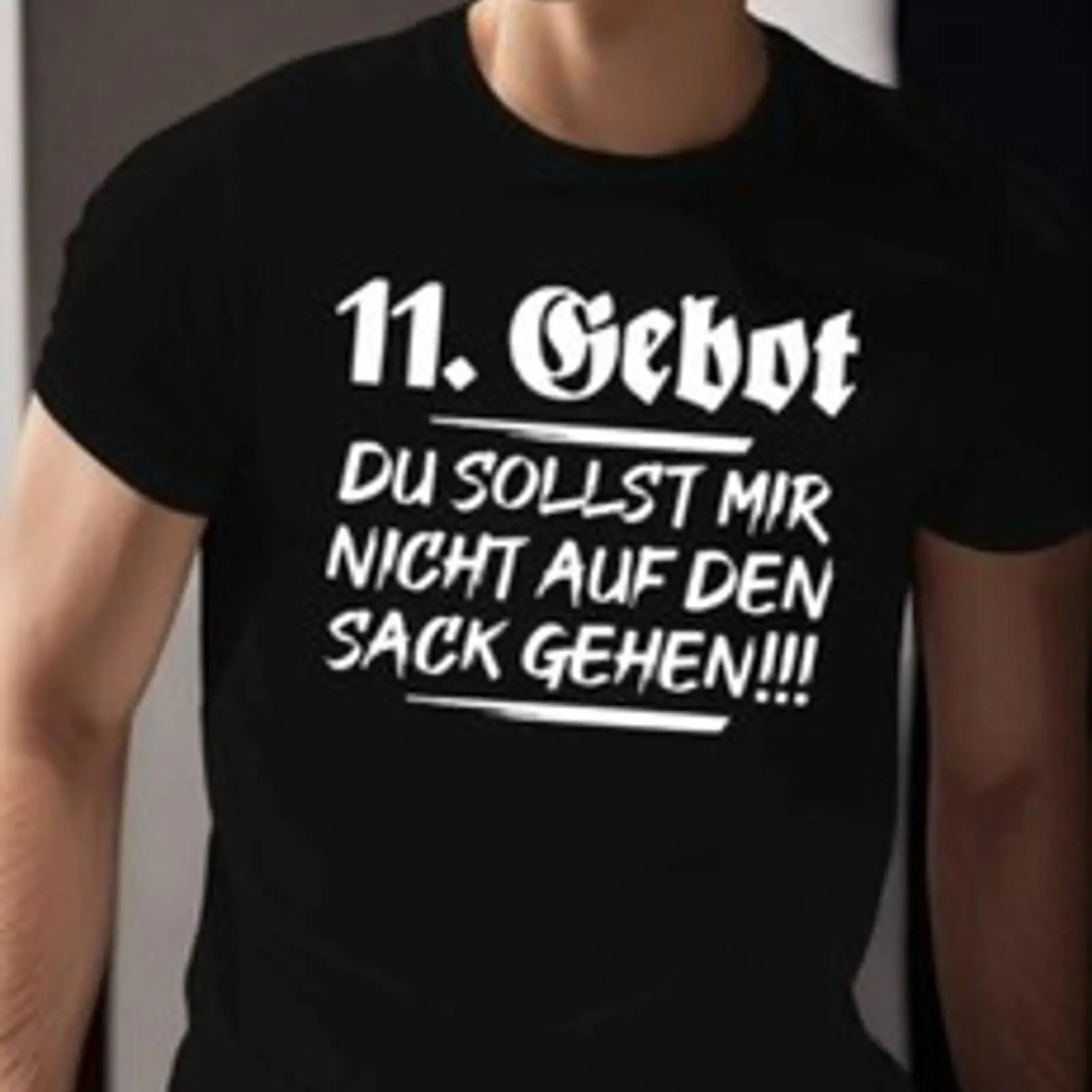เสื้อยืด Herren 11 Gebot Du so - Vintage Fashion Herren บทวิจารณ์และราคา