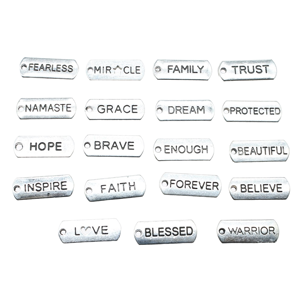 10Pcs Word หมวดหมู่จี้ Charms  - Vintage Fashion Tags บทวิจารณ์และราคา