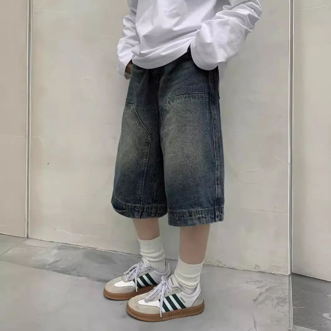 กางเกงยีนส์ขาสั้นทรงหลวมสไตล์ว - Vintage Fashion Jeans บทวิจารณ์และราคา