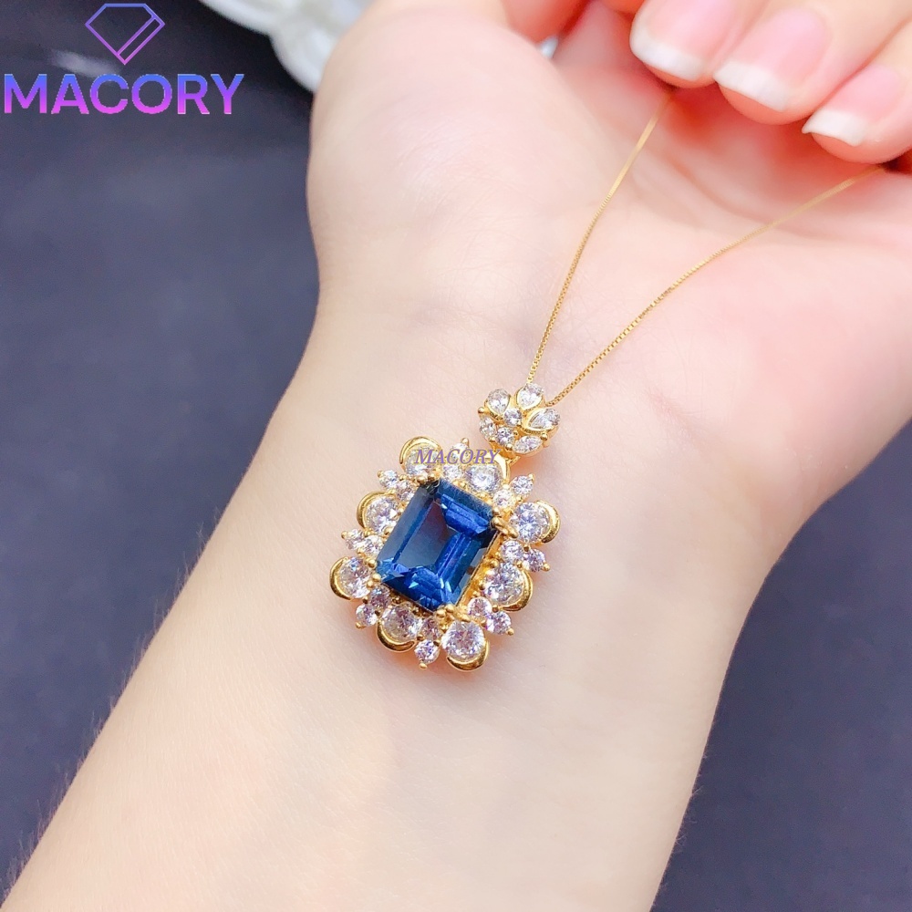 จี้สร้อยคอโทแพซสีน้ำเงินลอนดอน - Vintage Fashion London บทวิจารณ์และราคา