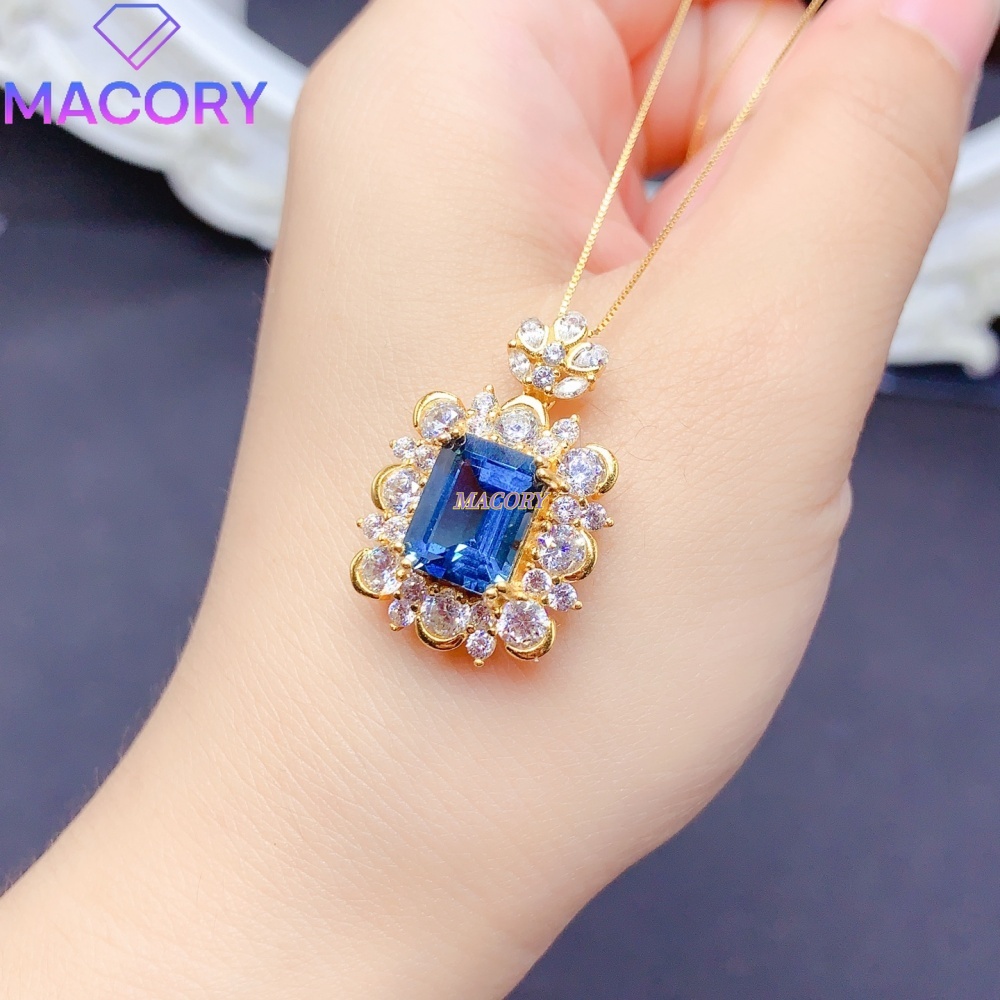 จี้สร้อยคอโทแพซสีน้ำเงินลอนดอน - Vintage Fashion London บทวิจารณ์และราคา