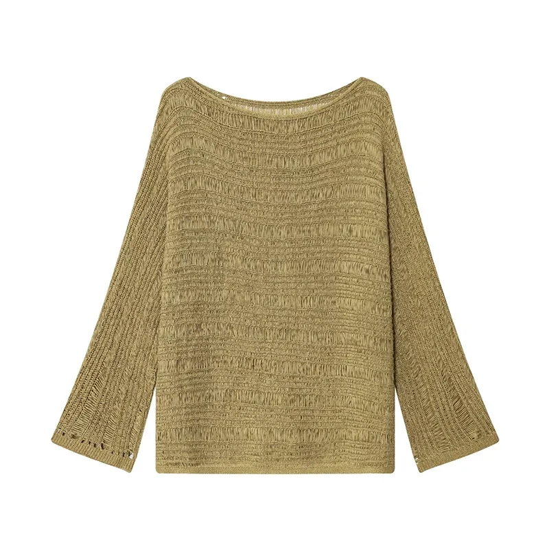 เสื้อสเวตเตอร์ถักคอเรือสไตล์วิ - Vintage Fashion For Women บทวิจารณ์และราคา