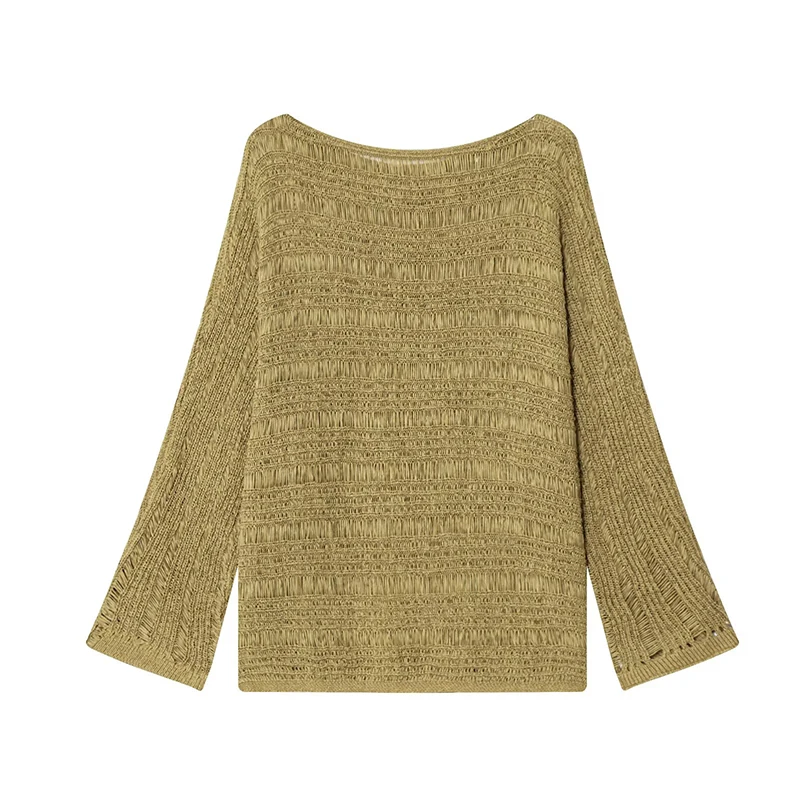 เสื้อสเวตเตอร์ถักคอเรือสไตล์วิ - Vintage Fashion For Women บทวิจารณ์และราคา