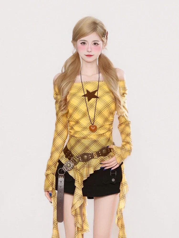 เสื้อยืดวินเทจลายสก๊อต Y2K สำห - Vintage Fashion For Women บทวิจารณ์และราคา