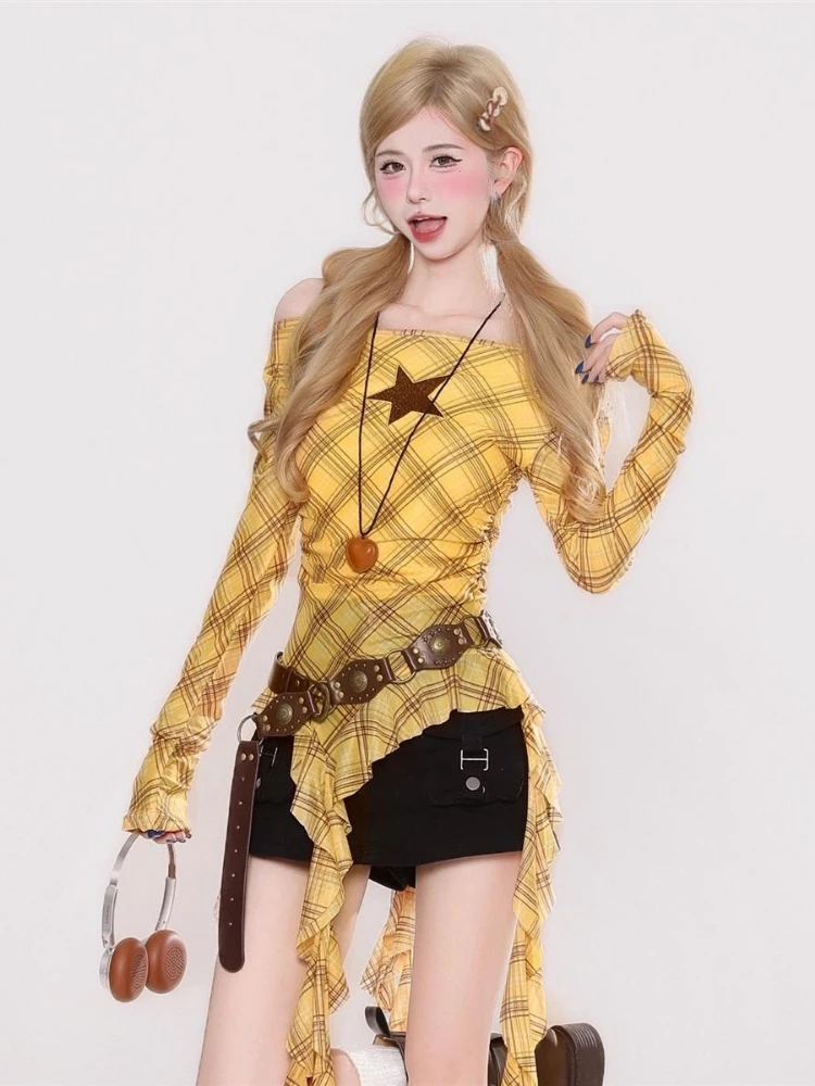 เสื้อยืดวินเทจลายสก๊อต Y2K สำห - Vintage Fashion For Women บทวิจารณ์และราคา