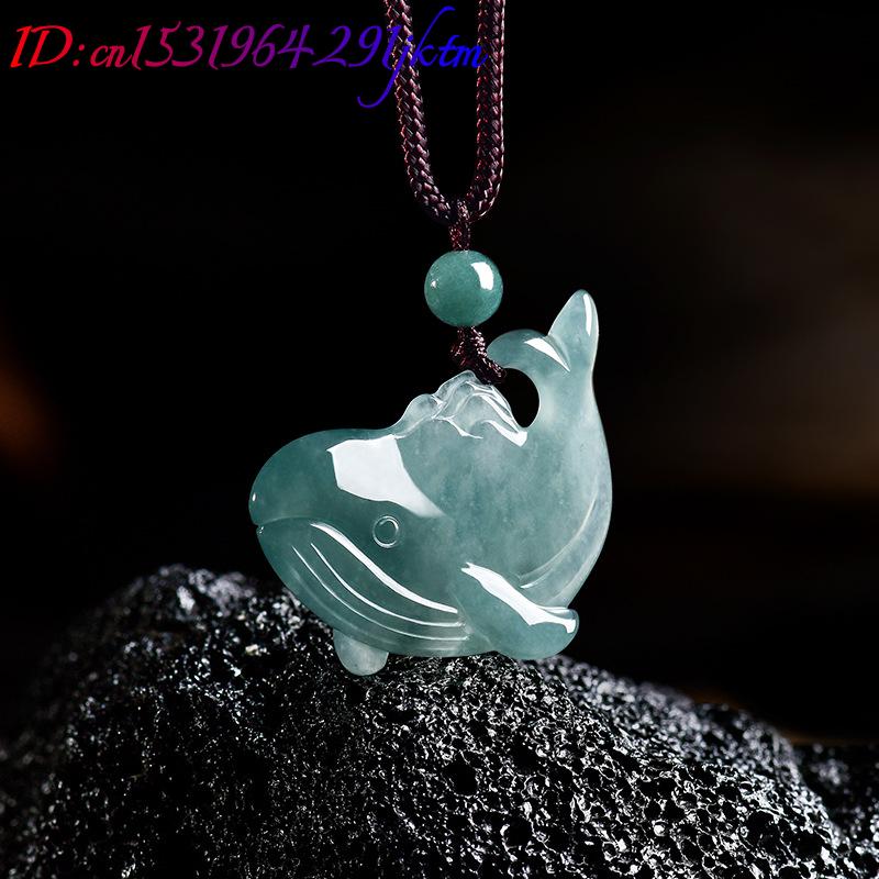 จี้สร้อยคอหยกพม่าแท้รูปปลาวาฬ  - Vintage Fashion Necklace บทวิจารณ์และราคา