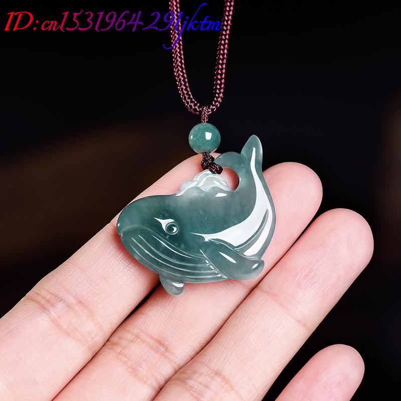 จี้สร้อยคอหยกพม่าแท้รูปปลาวาฬ  - Vintage Fashion Necklace บทวิจารณ์และราคา