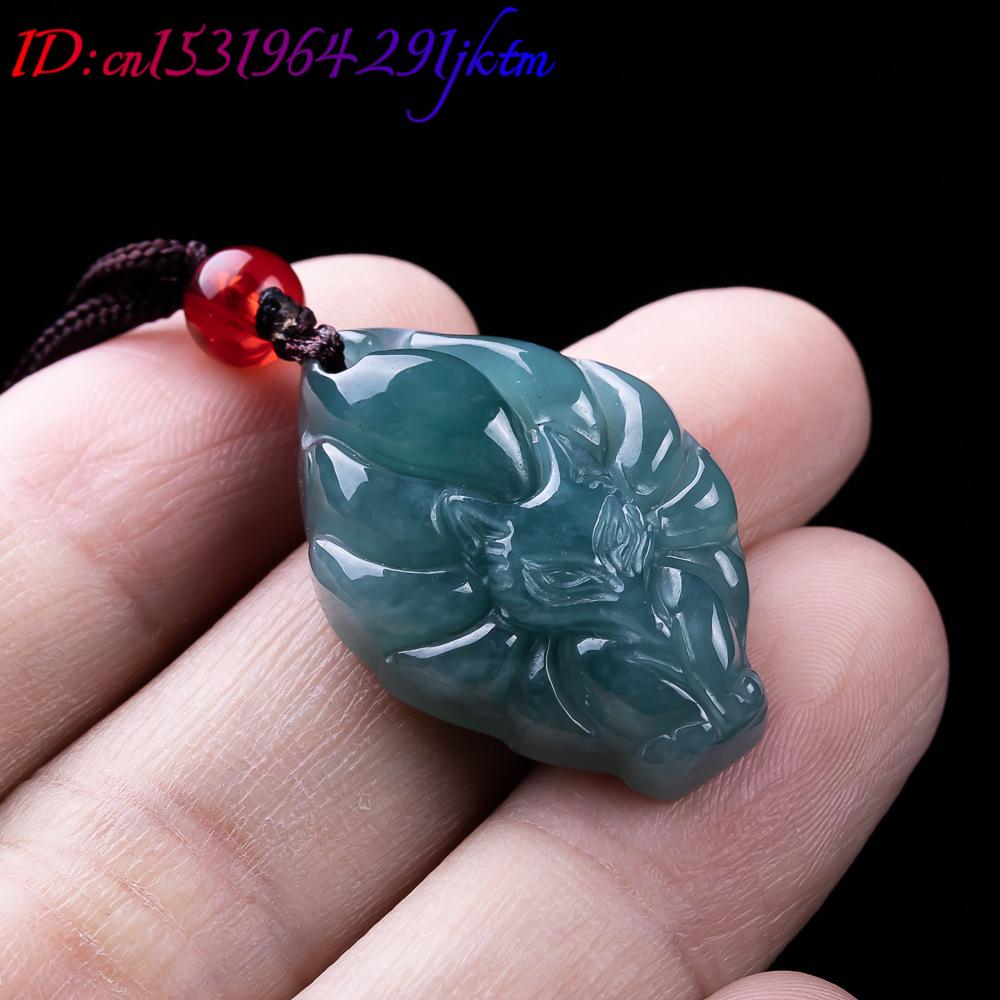 หยกพม่าธรรมชาติจี้รูปสุนัขจิ้ง - Vintage Fashion Necklace บทวิจารณ์และราคา