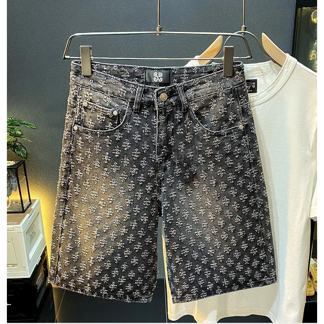 กางเกงยีนส์ขาสั้นผู้ชายสไตล์ลำ - Vintage Fashion Jeans บทวิจารณ์และราคา