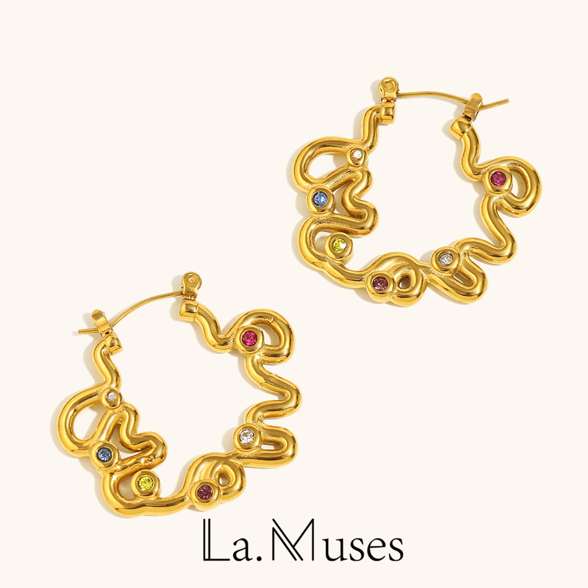 ก. Muses สีเพทาย Twisted Line  - Vintage Fashion La บทวิจารณ์และราคา