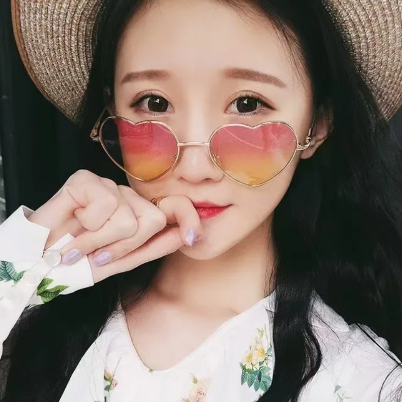 แว่นกันแดดทรงหัวใจโลหะ แฟชั่นว - Vintage Fashion Glasses บทวิจารณ์และราคา