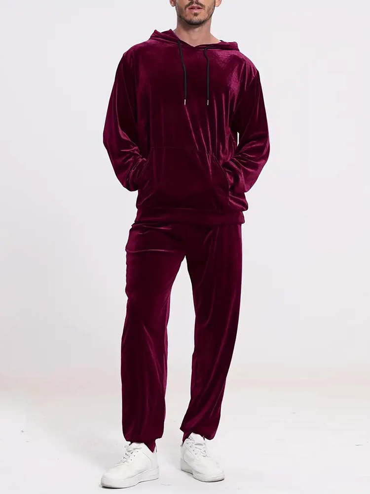 ชุดเซ็ตกำมะหยี่สีพื้นแฟชั่นสอง - Vintage Fashion For Men บทวิจารณ์และราคา