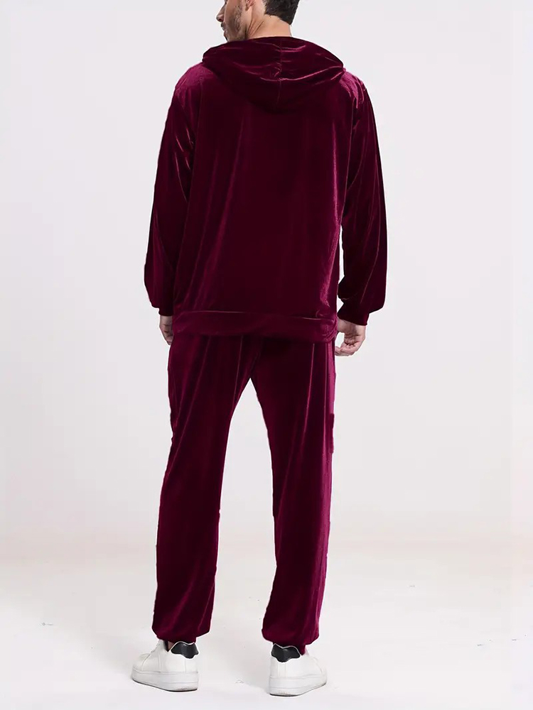 ชุดเซ็ตกำมะหยี่สีพื้นแฟชั่นสอง - Vintage Fashion For Men บทวิจารณ์และราคา