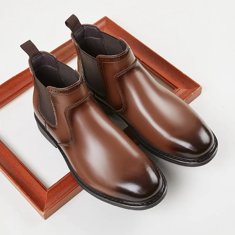 รองเท้าบูทหนังผู้ชายสไตล์วินเท - Vintage Fashion For Men บทวิจารณ์และราคา