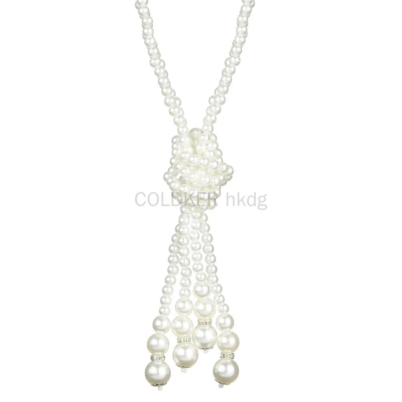 สร้อยคอมุกยุค 1920 แฟชั่นมุกเท - Vintage Fashion Necklace บทวิจารณ์และราคา