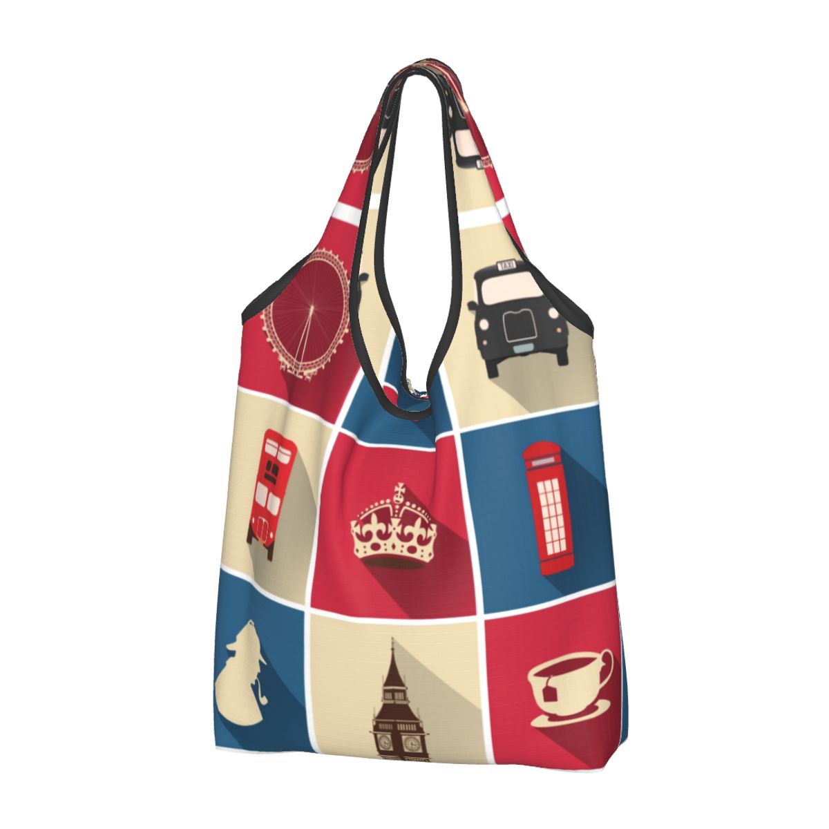 กระเป๋าสะพายไหล่ซื้อของชำลายธง - Vintage Fashion London บทวิจารณ์และราคา