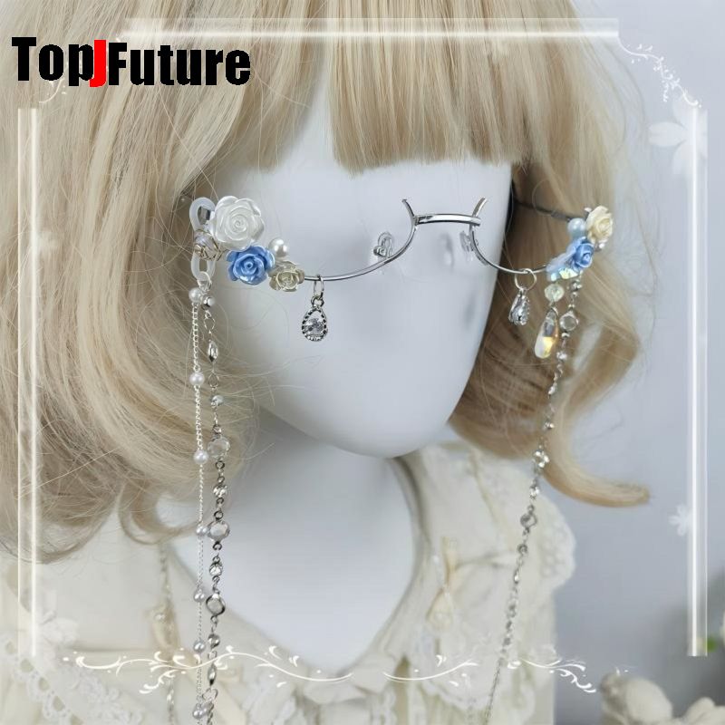 แว่นตาครึ่งกรอบลายดอกไม้สไตล์ฮ - Vintage Fashion Glasses บทวิจารณ์และราคา