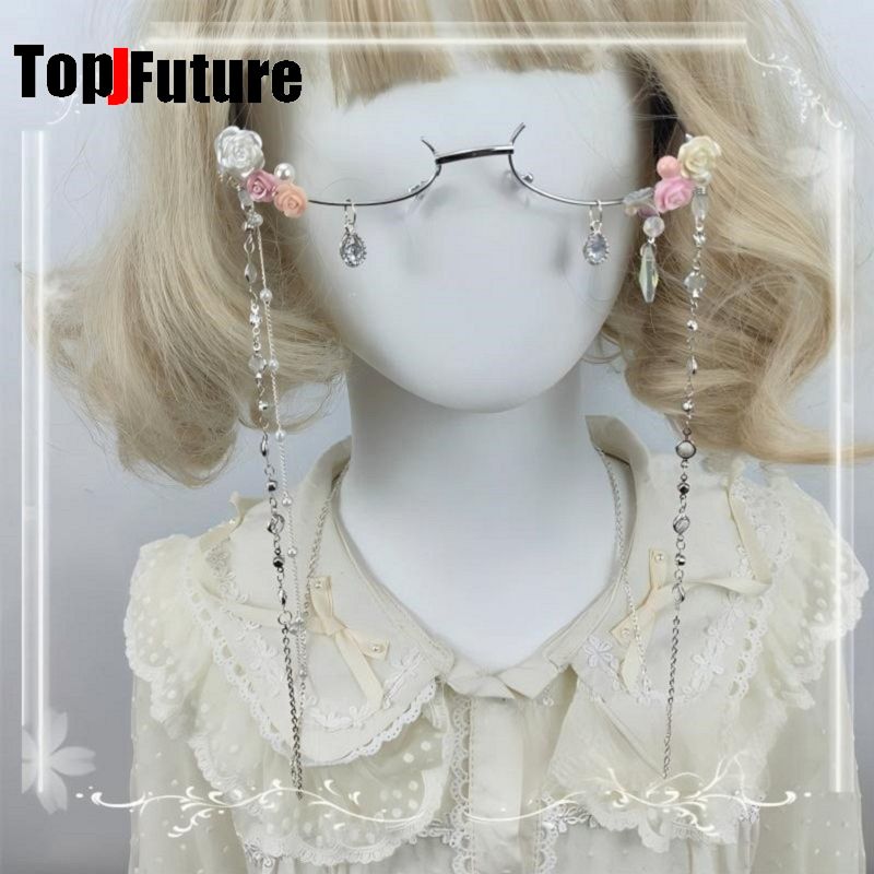 แว่นตาครึ่งกรอบลายดอกไม้สไตล์ฮ - Vintage Fashion Glasses บทวิจารณ์และราคา