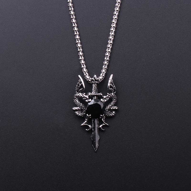ดับเบิ้ลดราก้อน แบล็ค เจม ครอส - Vintage Fashion Necklace บทวิจารณ์และราคา