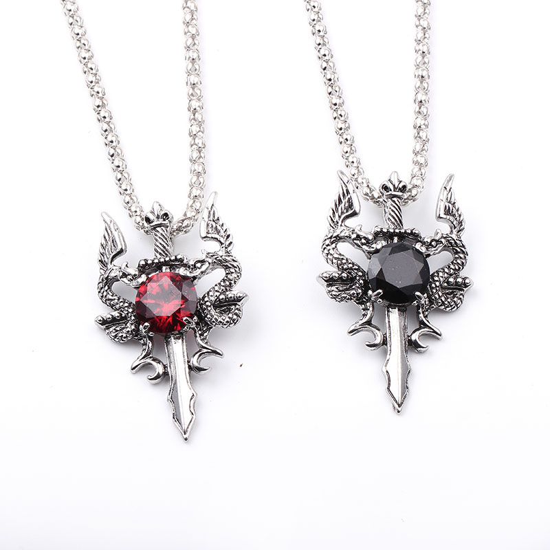 ดับเบิ้ลดราก้อน แบล็ค เจม ครอส - Vintage Fashion Necklace บทวิจารณ์และราคา