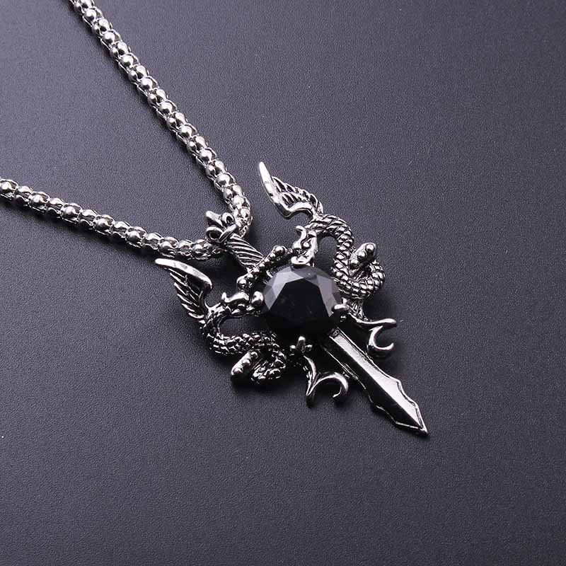 ดับเบิ้ลดราก้อน แบล็ค เจม ครอส - Vintage Fashion Necklace บทวิจารณ์และราคา