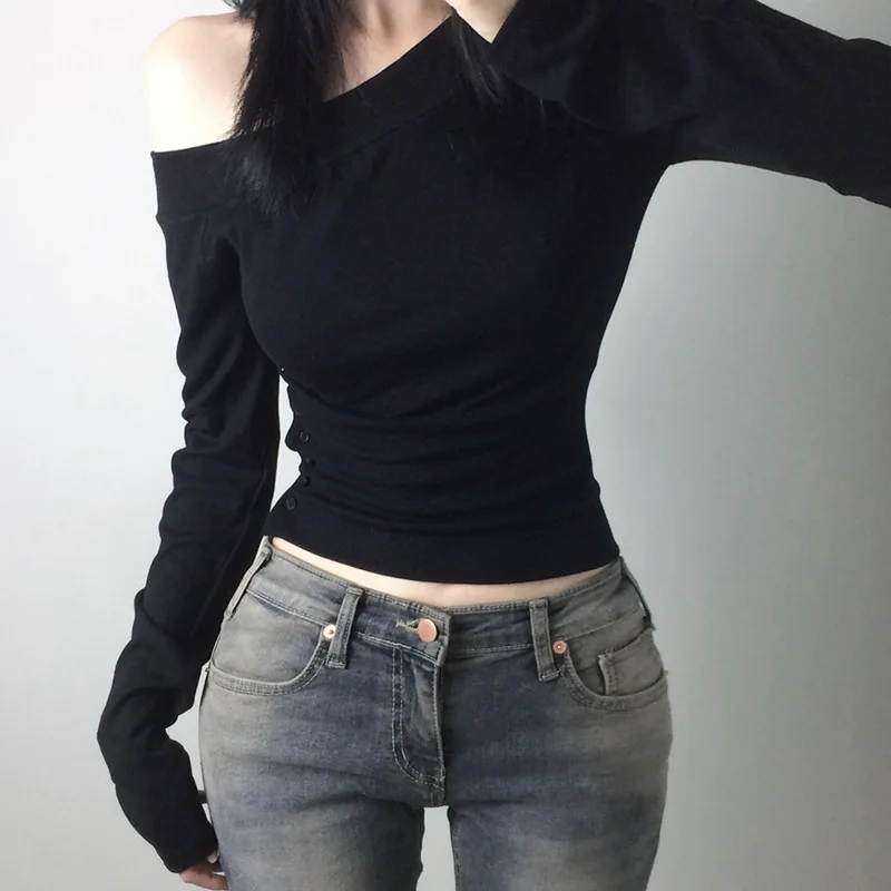 Y2K เสื้อยืดติดกระดุมสไตล์วินเ - Vintage Fashion For Women บทวิจารณ์และราคา