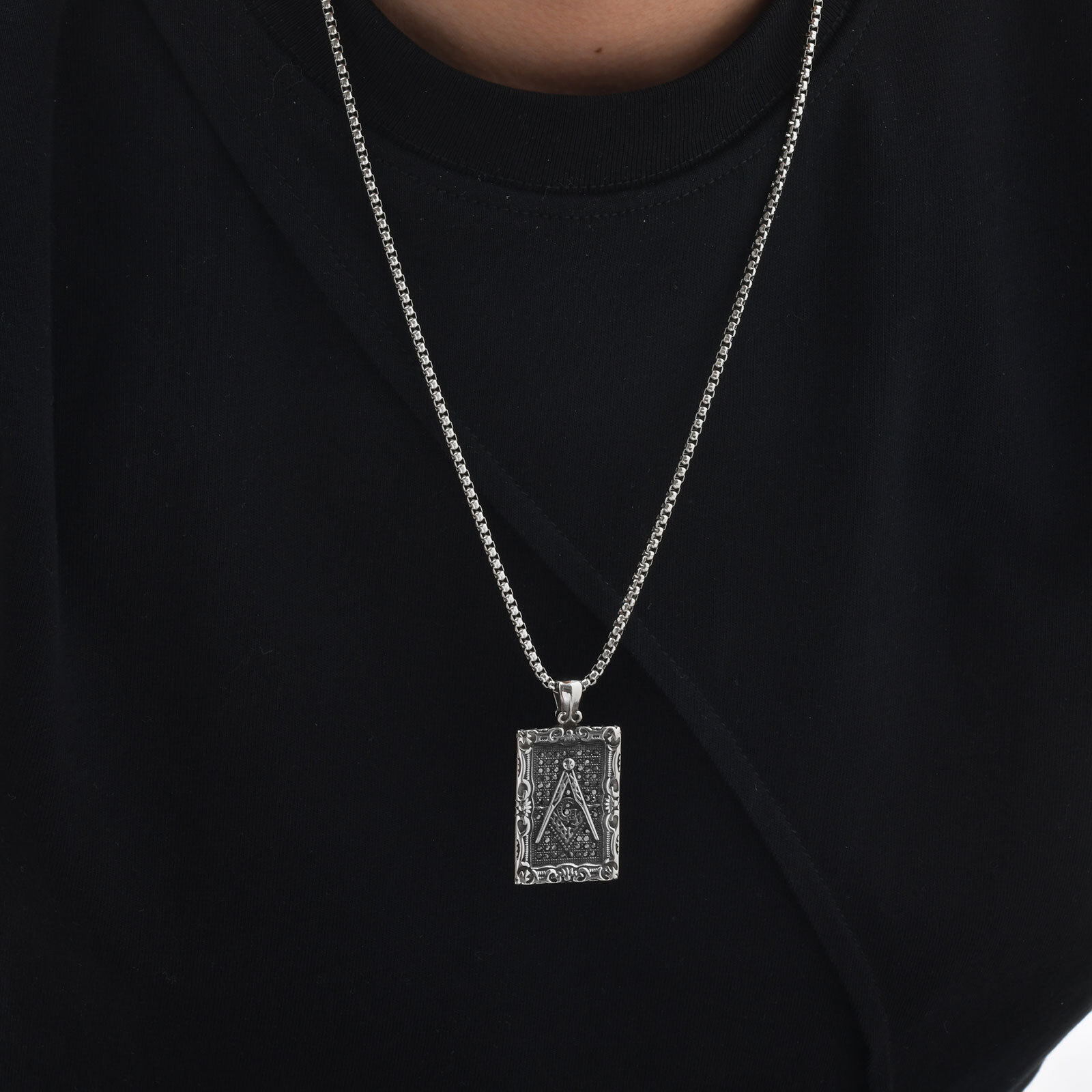 Freemason Square จี้สร้อยคอสํา - Vintage Fashion Tags บทวิจารณ์และราคา